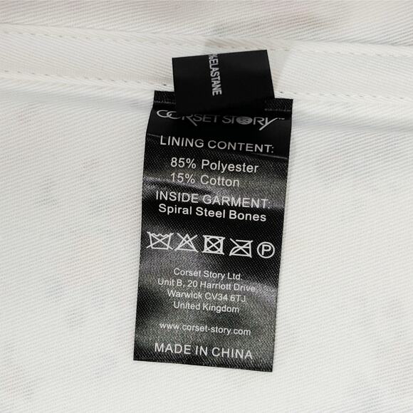 Corset Story Overbust Corset in White Floral Print | 6 - Picture 9 of 11